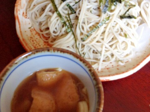 タケノコと油揚げのへぎそば【海藻つなぎで血栓予防】